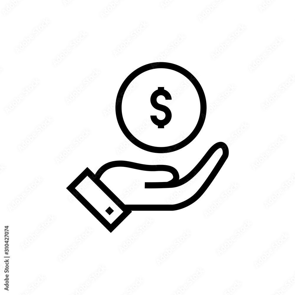 Dollar icon symbol currency money simple flat style illustration Dollar icon symbol currency money simple flat style illustration