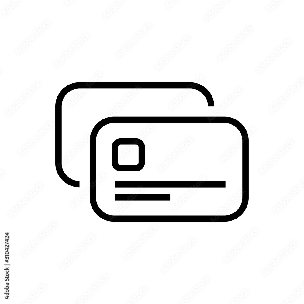 Pay by card icon simple flat illustration Pay by card icon simple flat illustration