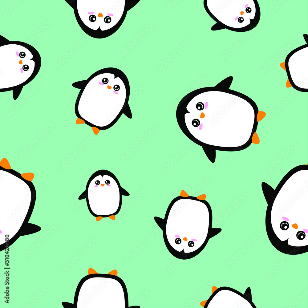 penguin seamless pattern