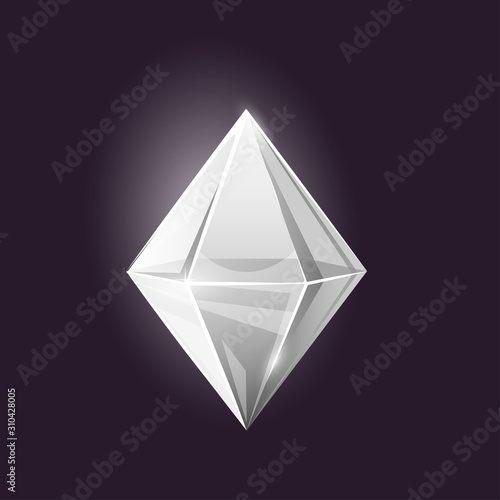 Diamond jewelry symbol, jewelry, gem. Diamond sign icon, gemstone.