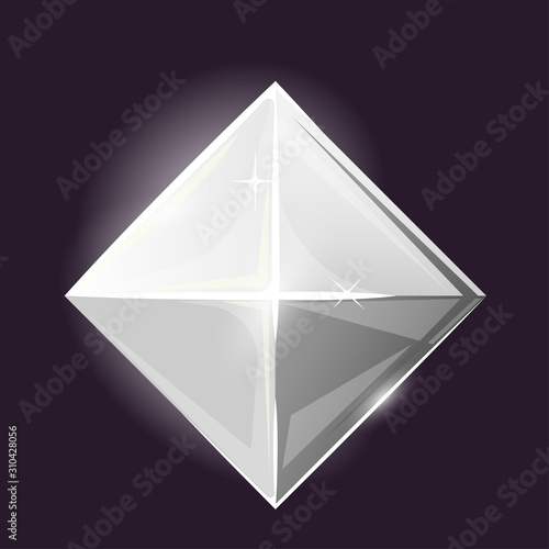 Diamond jewelry symbol, jewelry, gem. Diamond sign icon, gemstone.