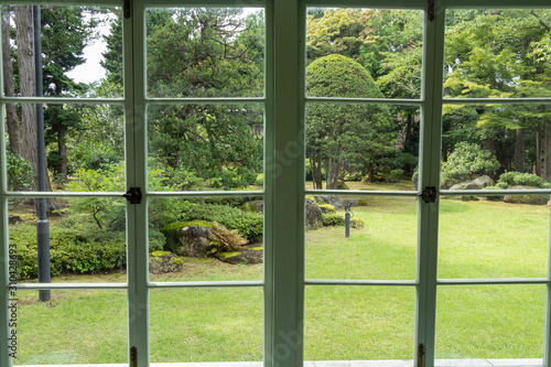 Western-style window and garden view