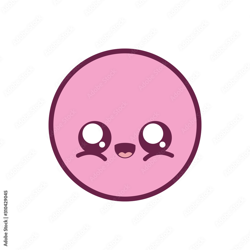 happy circle kawaii cartoon vector design happy circle kawaii cartoon vector design