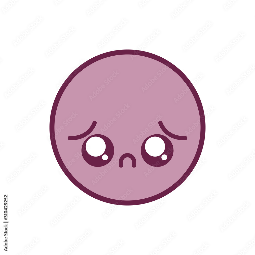 sad circle kawaii cartoon vector design sad circle kawaii cartoon vector design