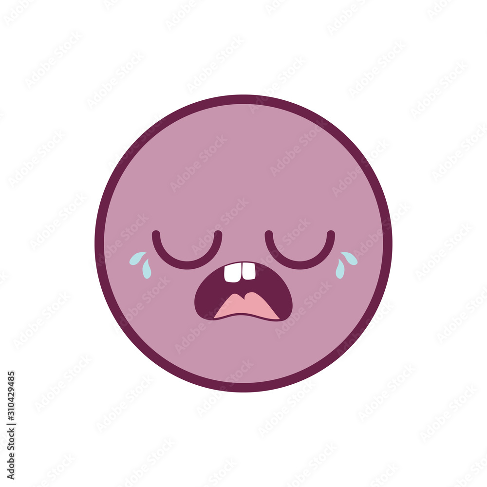 crying circle kawaii cartoon vector design crying circle kawaii cartoon vector design