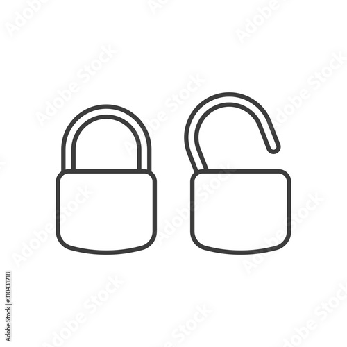 Padlock icon. Concept of secure and encryption. Vector illustration.