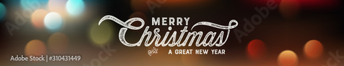 Holiday Banner and Christmas typography, handwriting . Vector Illustration.
