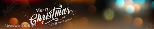 Holiday Banner and Christmas typography, handwriting . Vector Illustration. © blinkblink