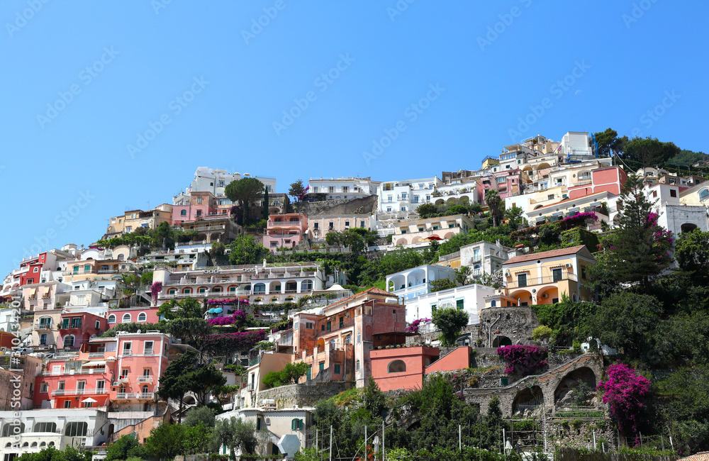 The town of Positano on the Amalfi Coast, Italy