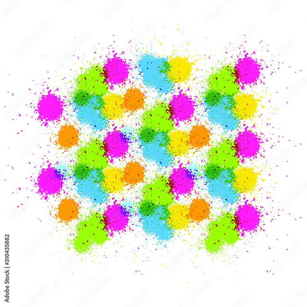 Vector of a variety of colors on the White Blackground.