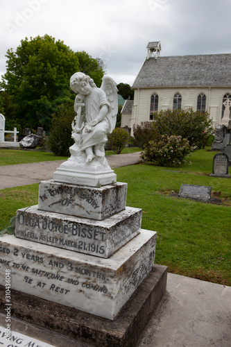 Russell Paihia. Bay of Islands. New Zealand. Church.and graveyard