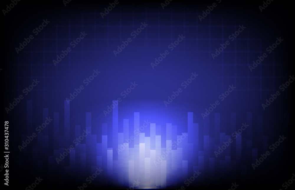 Fototapeta premium abstract blue futuristic background with connection dots and line