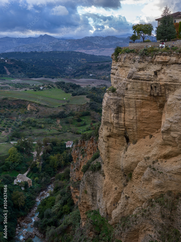 Elevated view of landscape, Ronda, Malaga Province, Spain