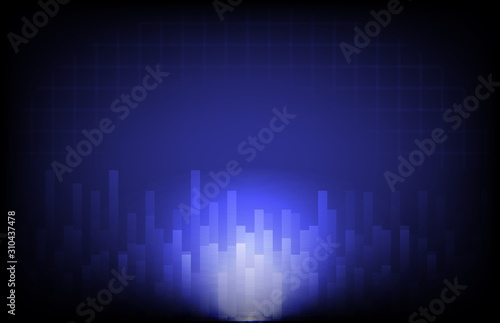 abstract blue futuristic background with connection dots and line