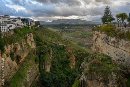 Scenic view of landscape, Ronda, Malaga Province, Spain © klevit