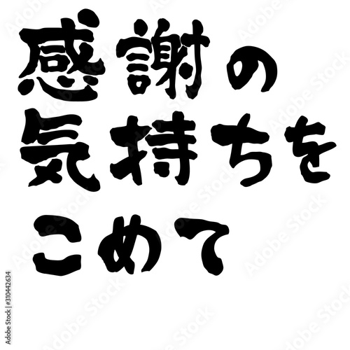 文字素材　感謝の気持ちをこめて　横書き