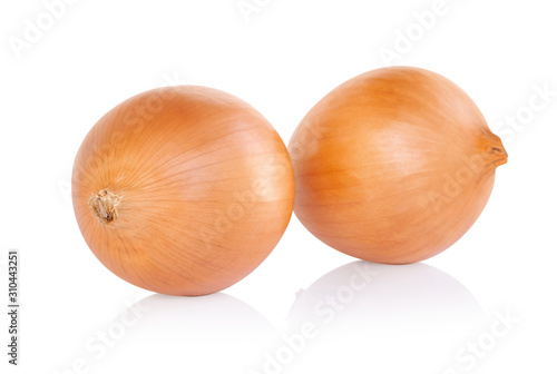 Onion isolated on white background  raw food