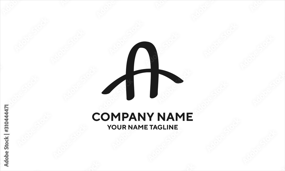 The concept of the logo with the initials letter A is a simple classical model handwritten script, very suitable for a symbol or company logo in an art or photography midwife The concept of the logo with the initials letter A is a simple classical model handwritten script, very suitable for a symbol or company logo in an art or photography midwife