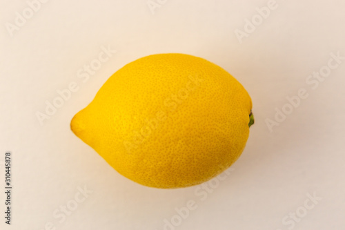 Fotografía Top view of lemon on white background