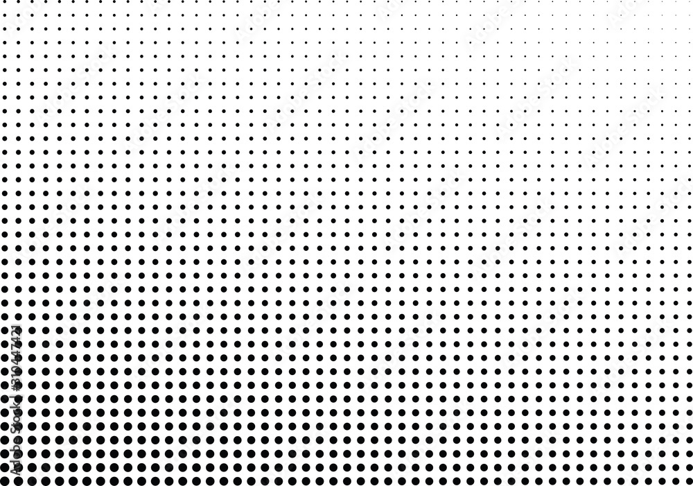 Abstract halftone dotted background. Monochrome pattern with dot and circles.  Vector modern pop art texture for posters, sites, business cards, cover postcards, interior design, labels, stickers.