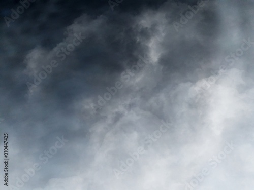 Smoke white group on gray background design pattern in could and dark storm