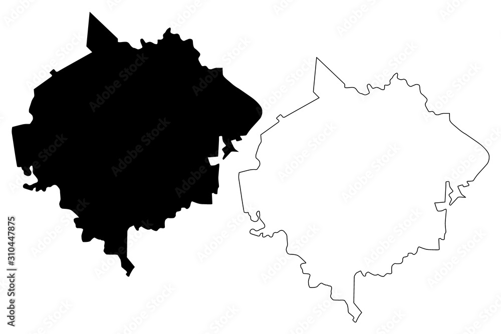 Orhei District (Republic of Moldova, Administrative divisions of Moldova) map vector illustration, scribble sketch Orhei map