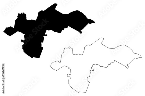 Ocnita District  Republic of Moldova  Administrative divisions of Moldova  map vector illustration  scribble sketch Ocnita map