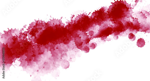 Pink watercolor background for your design, watercolor background concept, vector. © BoszyArtis