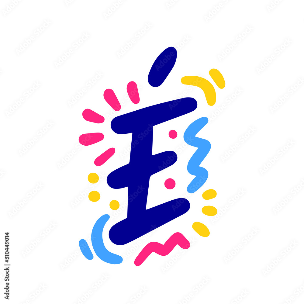 E! Lettering for banner, poster and sticker concept with Ewe text Yes. Icon message yes on white background. Calligraphic simple logo. Vector Illustration E! Lettering for banner, poster and sticker concept with Ewe text Yes. Icon message yes on white background. Calligraphic simple logo. Vector Illustration
