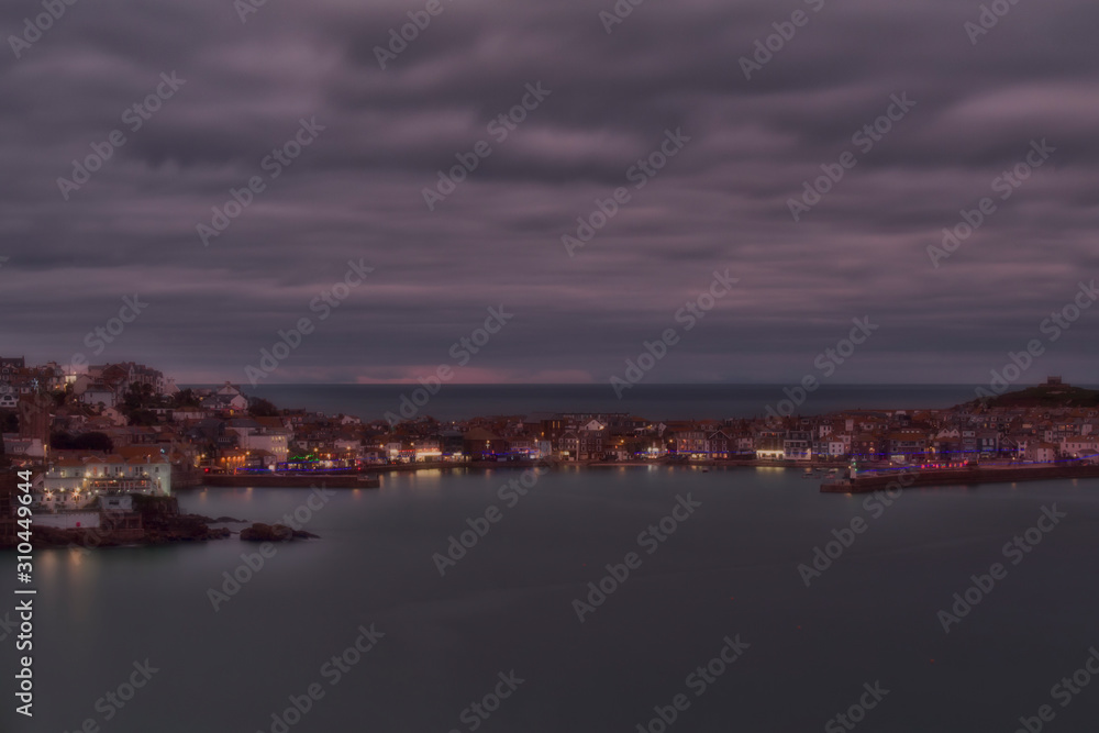 Panoramic View of the St Ives at Night