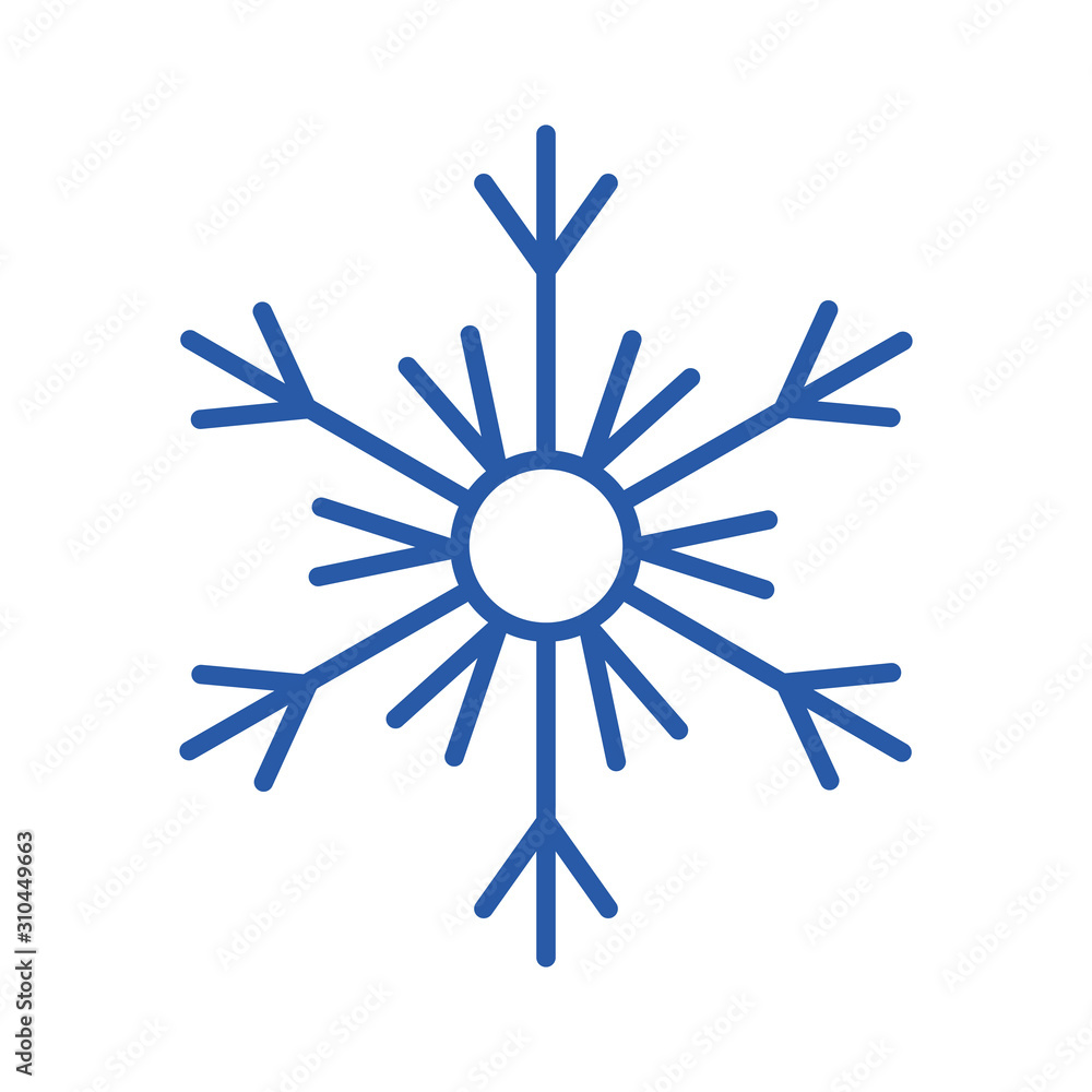 Blue snowflake of winter season vector design Blue snowflake of winter season vector design