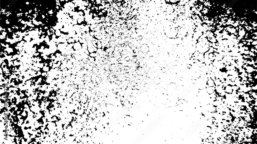 Grunge pattern. Black white texture. Distress grain. Grungy dirty overlay. Stock vector illustration