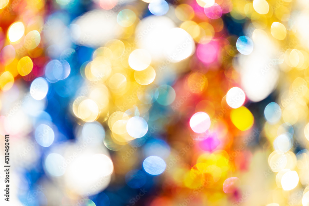 Obraz premium Abstract blurred shiny colorful bokeh background, festive and holiday concept background