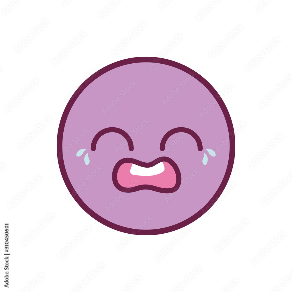crying kawaii circle cartoon vector design crying kawaii circle cartoon vector design