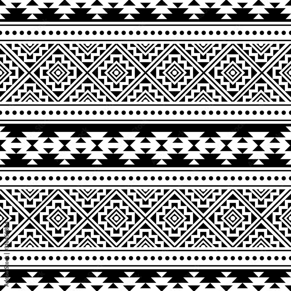 Geometric Persian Ethnic Pattern Illustration design with black and white color Geometric Persian Ethnic Pattern Illustration design with black and white color