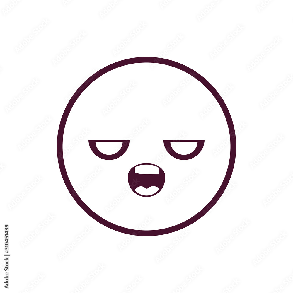 bored kawaii circle cartoon vector design bored kawaii circle cartoon vector design