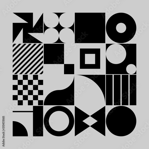 Monochrome Abstract Vector Pattern