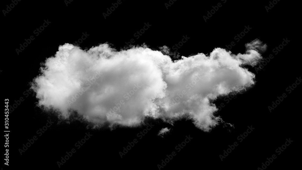 Naklejka white clouds on black background