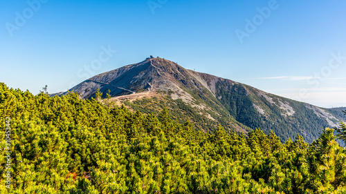 Snezka - the highest mountain of Czech Republic. Krkonose National Park, Giant Mountains