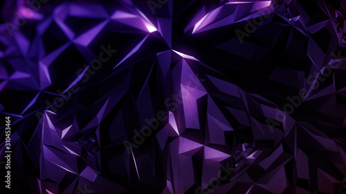 Glow Dark Polygons Background