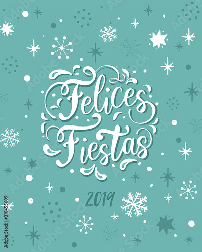 Merry Christmas Greetings Card in Spanish