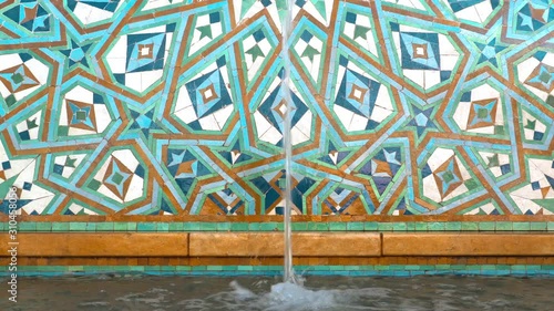 traditional tap water in wall with patterns, Casablanca - Morocco