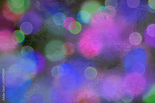 Abstract pattern. Colorful bokeh. 3D rendering