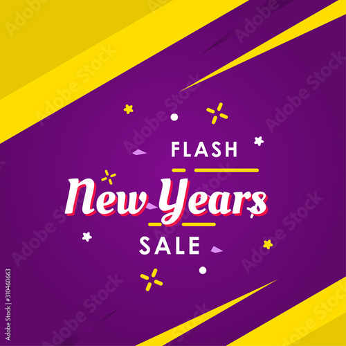 New Years Shopping Day Vector Design Template