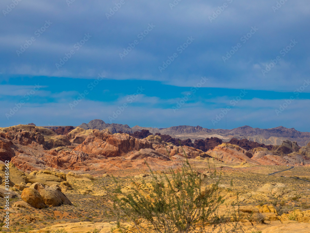 Schöne panoramische amerikanische Landschaft, Valley of Fire, Nevada Schöne panoramische amerikanische Landschaft, Valley of Fire, Nevada