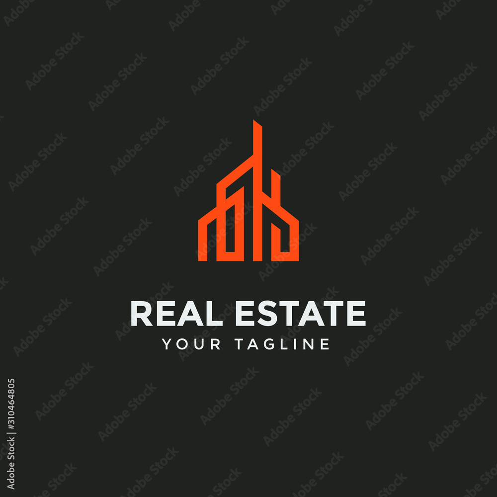 real estate logo template vector modern