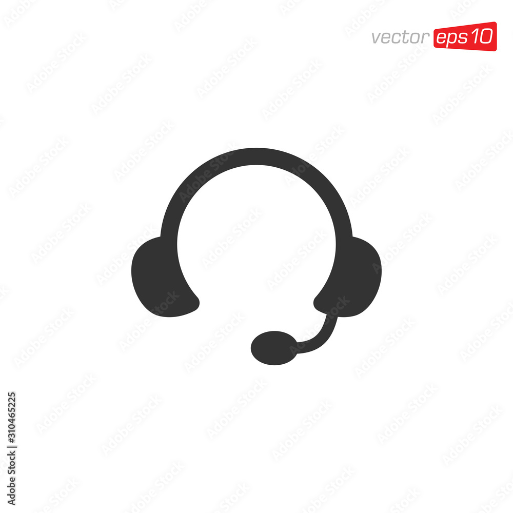 Headphone Icon Design Vector Headphone Icon Design Vector