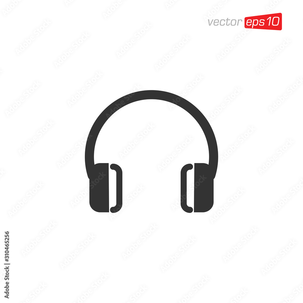 Headphone Icon Design Vector Headphone Icon Design Vector