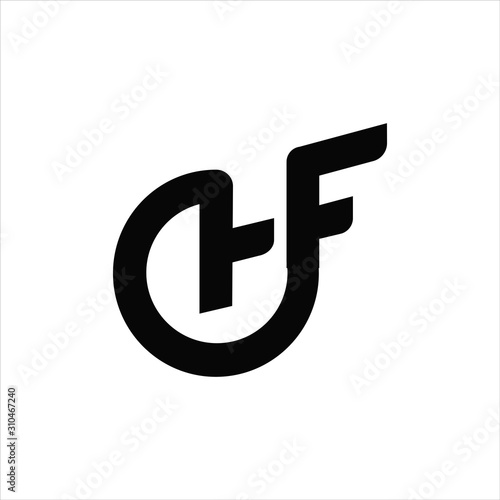 initial letter  fh or hf logo vector logo designs