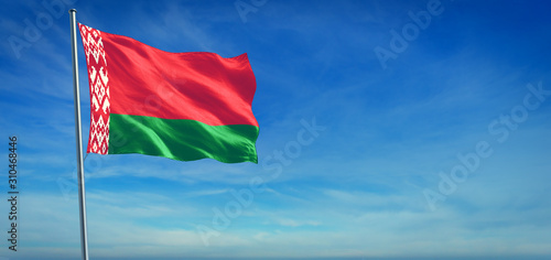 The National flag of Belarus